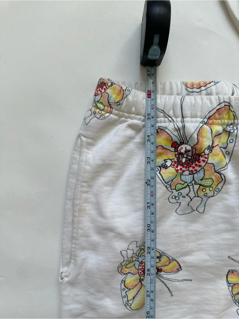 Supreme gonz butterfly Sweatpants white medium SS16